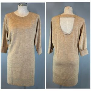 Club Monaco Wool Sweater Dress in Tan Size XS